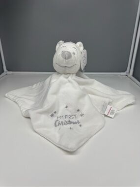 Disney Winnie the Pooh "My First Christmas" Baby Comforter Lovey NWT